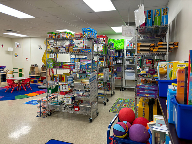 The same space transformed into the Indianola R&R Center in 2024.
