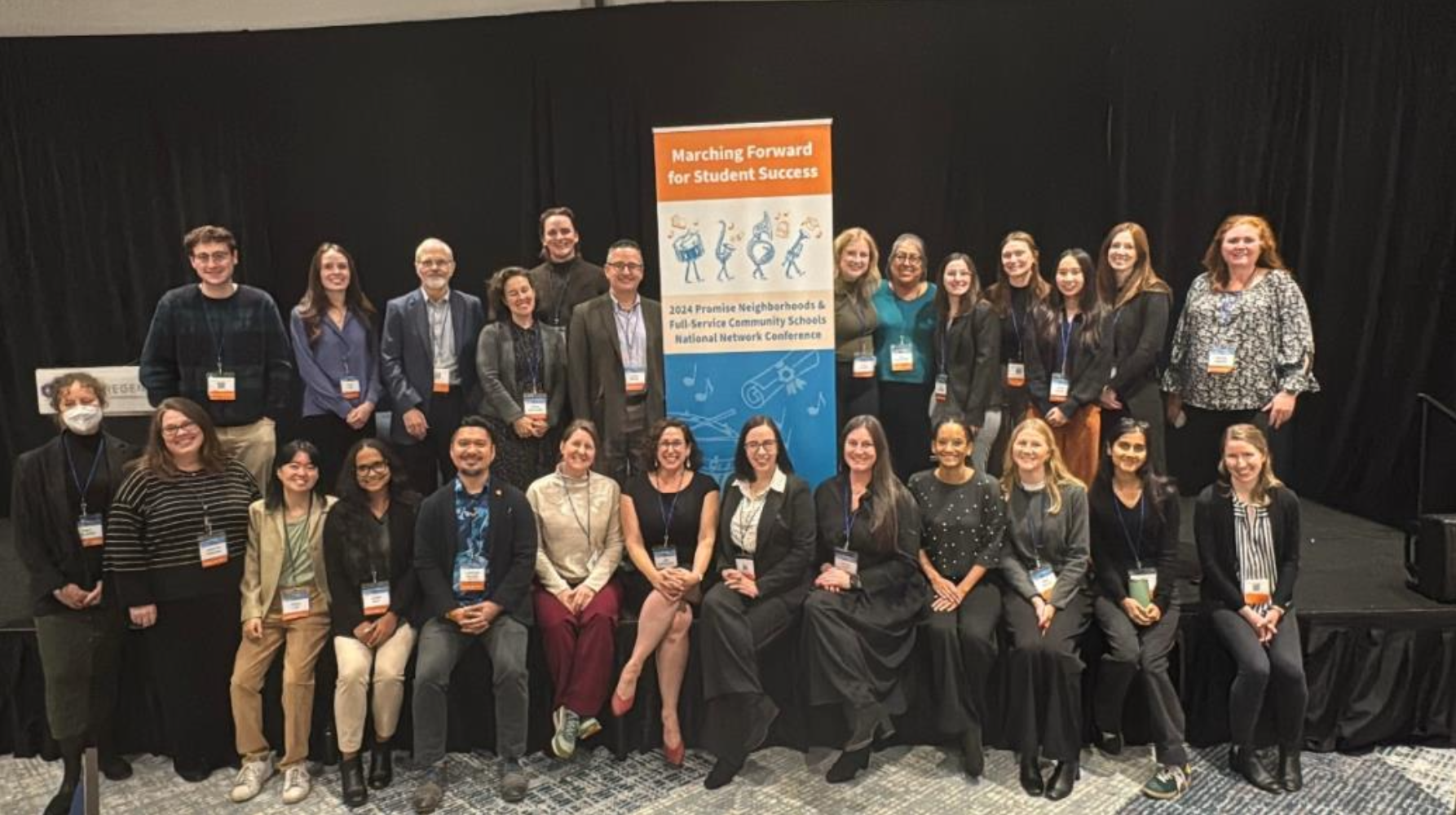 Westat and partners from Urban Institute, Clear Impact, and Tribal Tech pose for a group photo at the end of a successful conference.